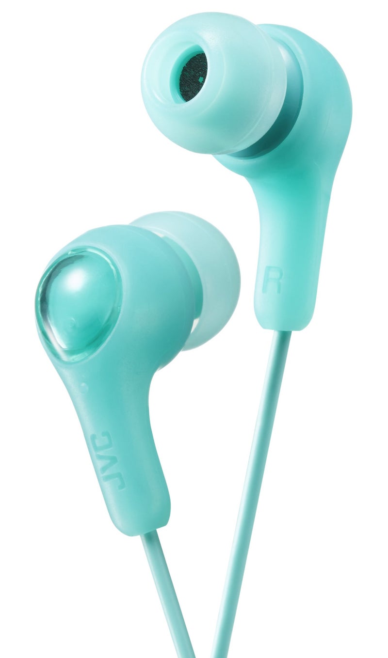 JVC Gumy in Ear Earbud Headphones, Powerful Sound, Comfortable and Secure Fit, Silicone Ear Pieces S/M/L - HAFX7G Green - Image 1